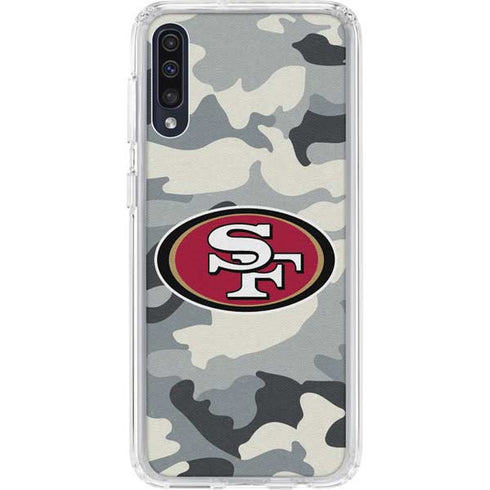 NFL San Francisco 49ers Camo Galaxy A50 Clear Case