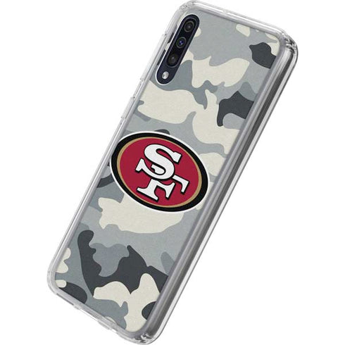 NFL San Francisco 49ers Camo Galaxy A50 Clear Case