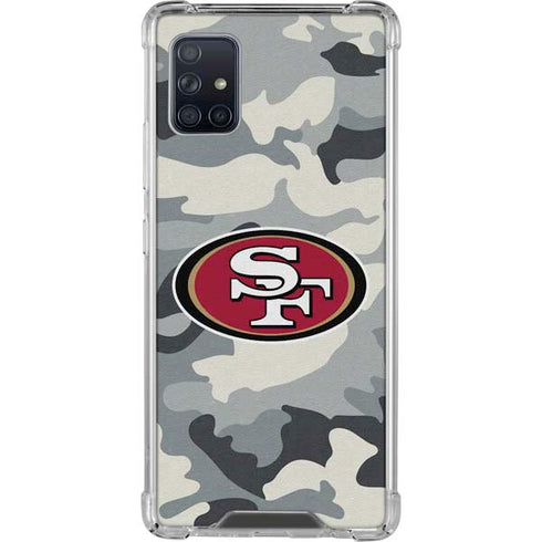 NFL San Francisco 49ers Camo Galaxy A51 5G Clear Case