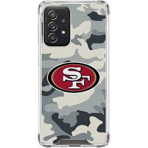 NFL San Francisco 49ers Camo Galaxy A52 5G Clear Case