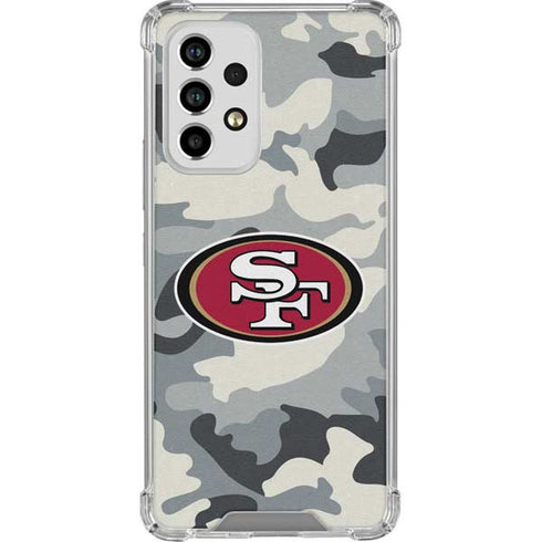NFL San Francisco 49ers Camo Galaxy A53 5G Clear Case
