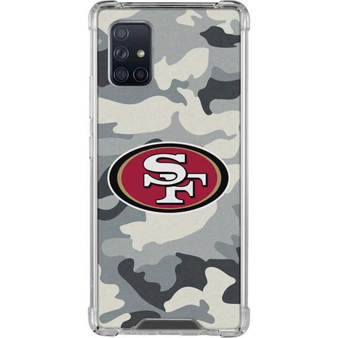NFL San Francisco 49ers Camo Galaxy A71 5G Clear Case