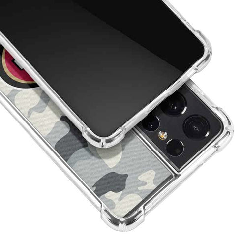 NFL San Francisco 49ers Camo Galaxy S21 Ultra 5G Clear Case