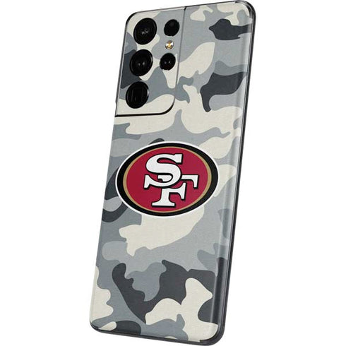 NFL San Francisco 49ers Camo Galaxy S21 Ultra 5G Skin