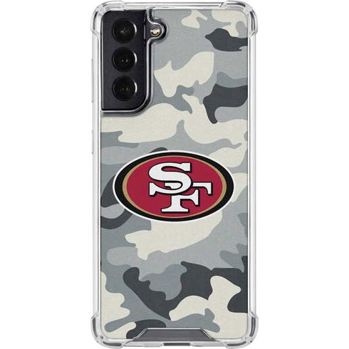NFL San Francisco 49ers Camo Galaxy S22 Clear Case