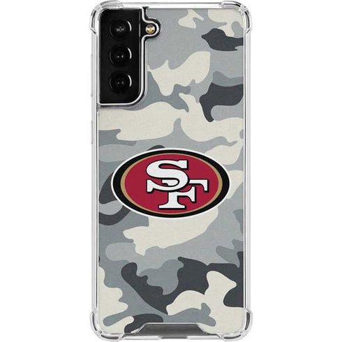 NFL San Francisco 49ers Camo Galaxy S22 Plus Clear Case