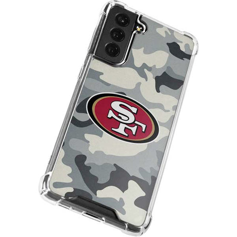 NFL San Francisco 49ers Camo Galaxy S22 Plus Clear Case