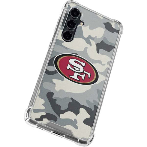 NFL San Francisco 49ers Camo Galaxy S23 FE Clear Case