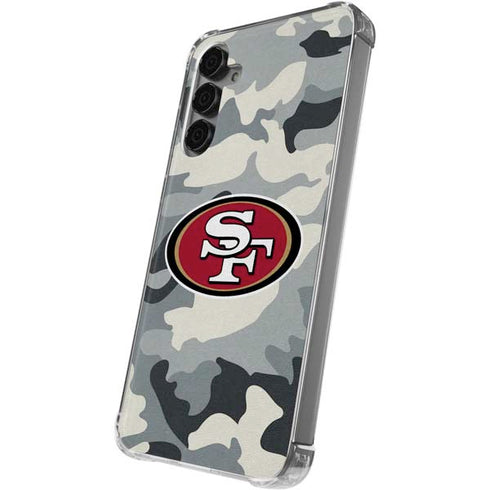 NFL San Francisco 49ers Camo Galaxy S24 Plus Clear Case