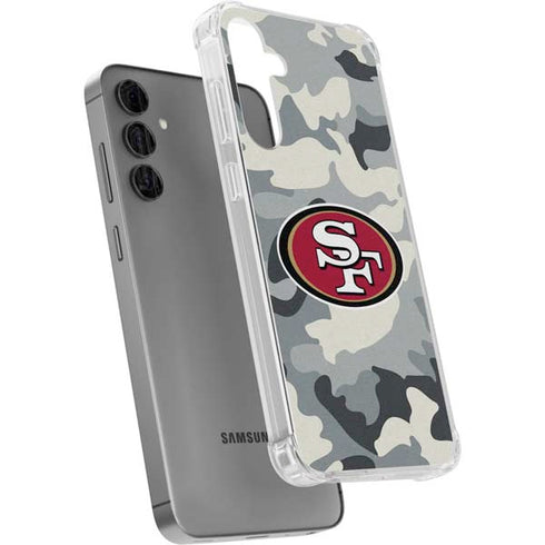 NFL San Francisco 49ers Camo Galaxy S24 Plus Clear Case