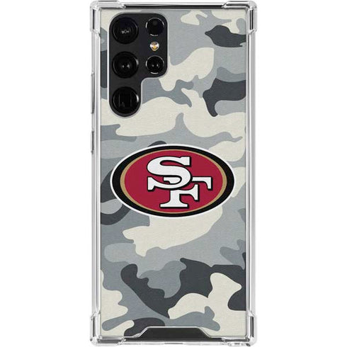 NFL San Francisco 49ers Camo Galaxy S24 Ultra Clear Case