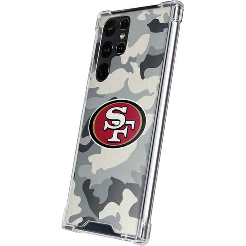 NFL San Francisco 49ers Camo Galaxy S24 Ultra Clear Case