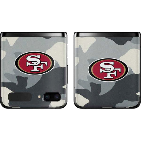 NFL San Francisco 49ers Camo Galaxy Z Flip Skin