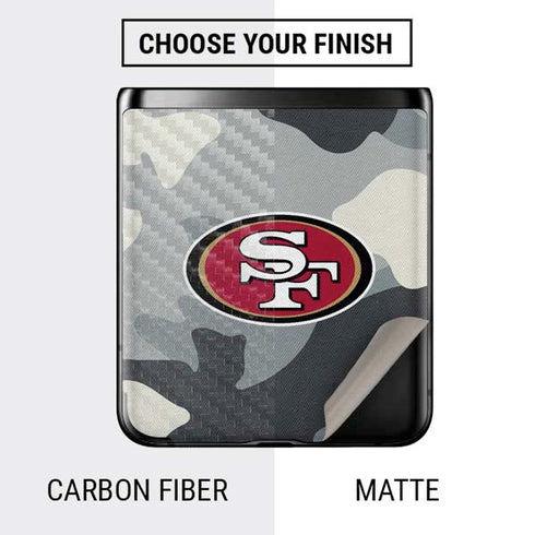 NFL San Francisco 49ers Camo Galaxy Z Flip Skin
