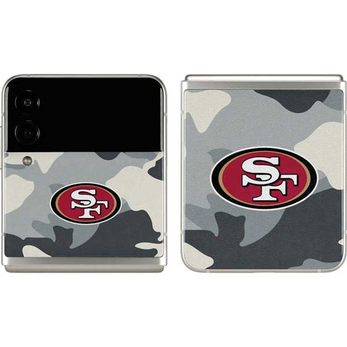 NFL San Francisco 49ers Camo Galaxy Z Flip3 5G Skin