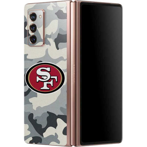 NFL San Francisco 49ers Camo Galaxy Z Fold2 5G Skin
