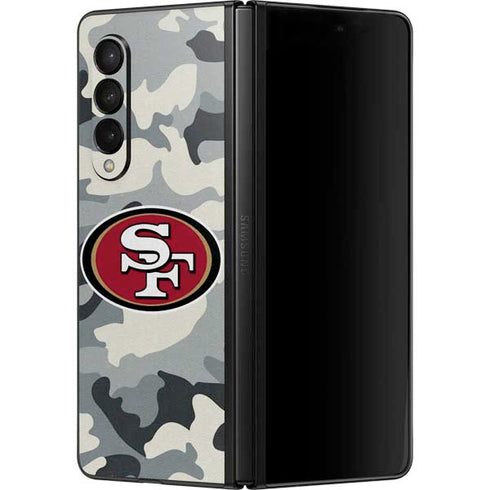 NFL San Francisco 49ers Camo Galaxy Z Fold3 5G Skin