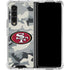 NFL San Francisco 49ers Camo Galaxy Z Fold4 5G Clear Case