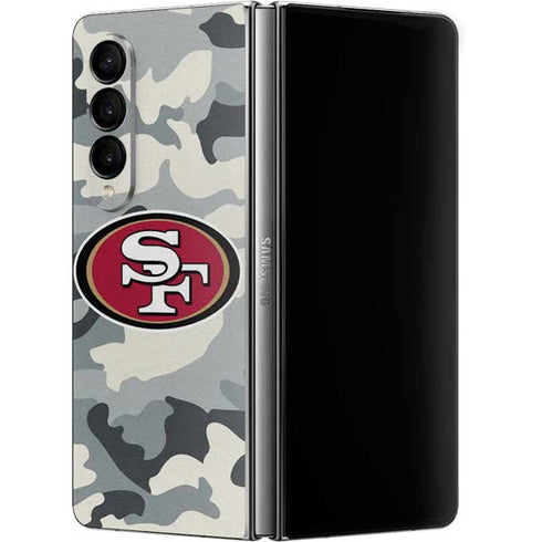 NFL San Francisco 49ers Camo Galaxy Z Fold4 5G Skin
