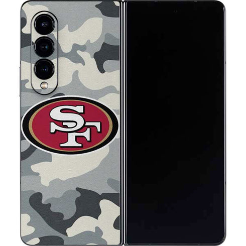 NFL San Francisco 49ers Camo Galaxy Z Fold4 5G Skin