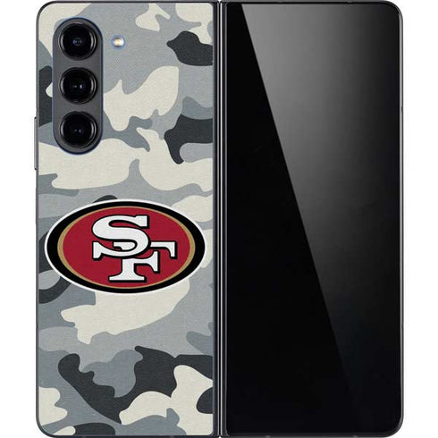 NFL San Francisco 49ers Camo Galaxy Z Fold5 5G Skin