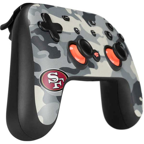 NFL San Francisco 49ers Camo Google Stadia Controller Skin