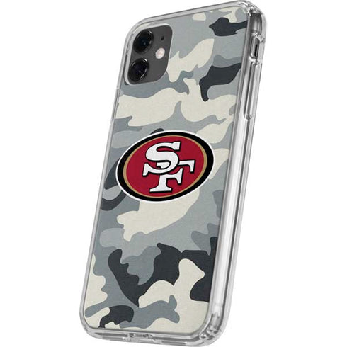 NFL San Francisco 49ers Camo iPhone 11 Clear Case