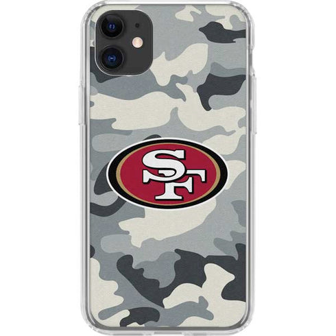 NFL San Francisco 49ers Camo iPhone 11 Clear Case