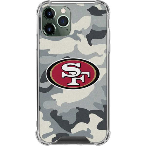 NFL San Francisco 49ers Camo iPhone 11 Pro Max Clear Case