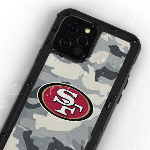 NFL San Francisco 49ers Camo iPhone 12 Pro Waterproof Case