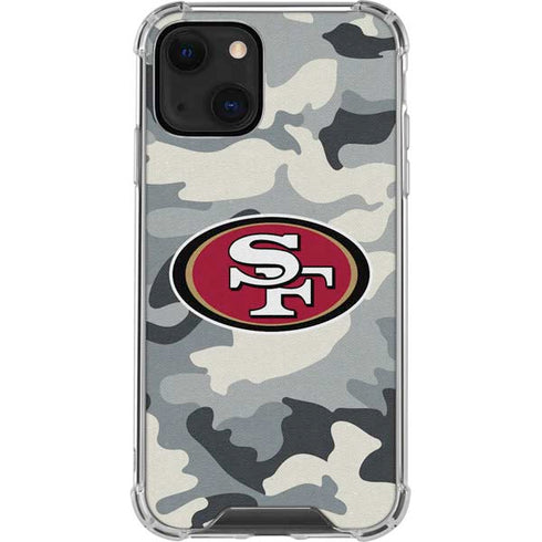 NFL San Francisco 49ers Camo iPhone 13 Clear Case