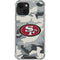 NFL San Francisco 49ers Camo iPhone 13 Mini Clear Case
