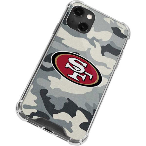NFL San Francisco 49ers Camo iPhone 13 Mini Clear Case