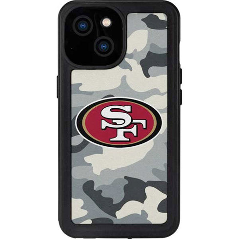 NFL San Francisco 49ers Camo iPhone 13 Mini Waterproof Case