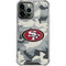 NFL San Francisco 49ers Camo iPhone 13 Pro Max Clear Case