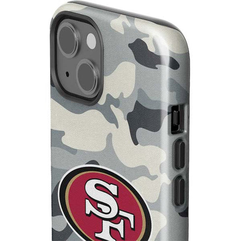 NFL San Francisco 49ers Camo iPhone 15 Plus Impact Case