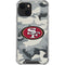 NFL San Francisco 49ers Camo iPhone 14 Plus Clear Case