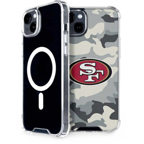 NFL San Francisco 49ers Camo iPhone 15 Plus MagSafe Case