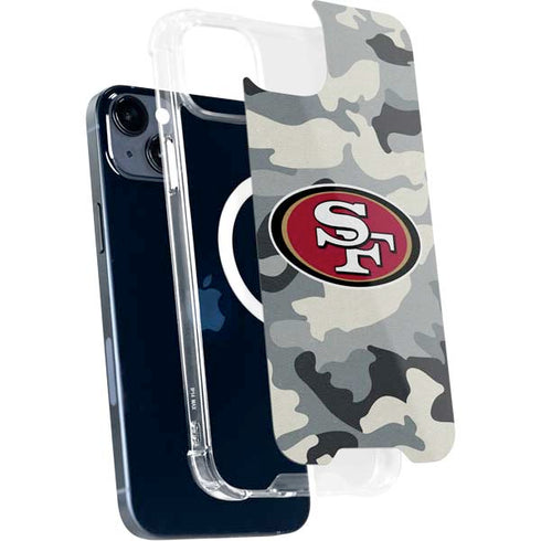 NFL San Francisco 49ers Camo iPhone 15 Plus MagSafe Case