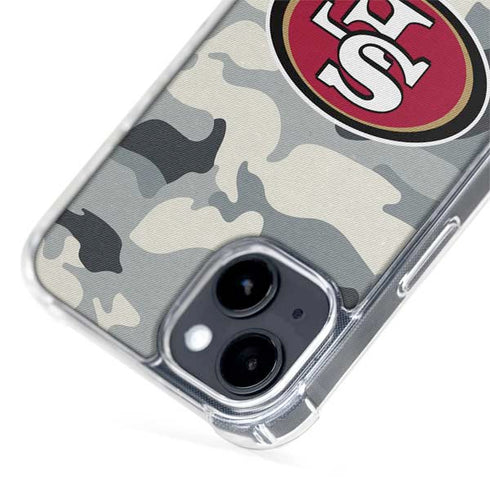NFL San Francisco 49ers Camo iPhone 15 Plus MagSafe Case