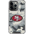 NFL San Francisco 49ers Camo iPhone 15 Pro Clear Case