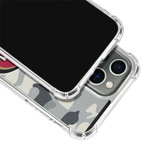 NFL San Francisco 49ers Camo iPhone 15 Pro Clear Case
