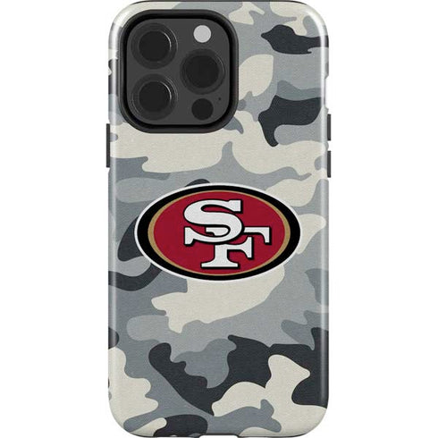 NFL San Francisco 49ers Camo iPhone 15 Pro Impact Case