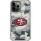 NFL San Francisco 49ers Camo iPhone 15 Pro Max Clear Case