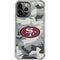 NFL San Francisco 49ers Camo iPhone 14 Pro Max Clear Case