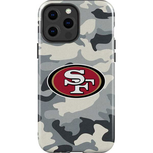 NFL San Francisco 49ers Camo iPhone 15 Pro Max Impact Case