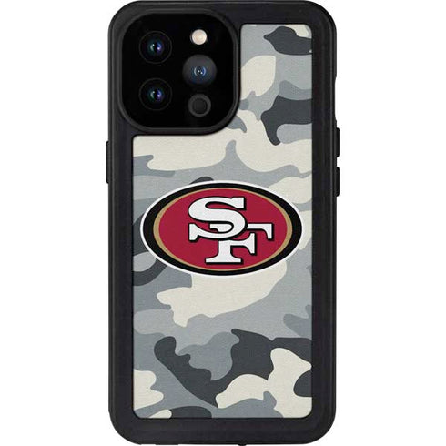 NFL San Francisco 49ers Camo iPhone 14 Pro Max Waterproof Case