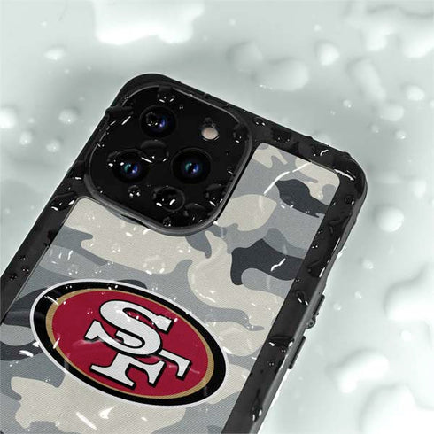 NFL San Francisco 49ers Camo iPhone 14 Pro Max Waterproof Case