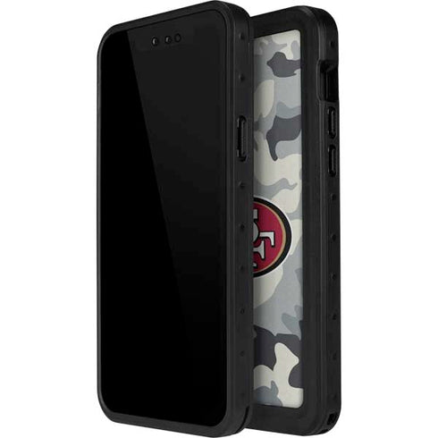 NFL San Francisco 49ers Camo iPhone 15 Plus Waterproof Case