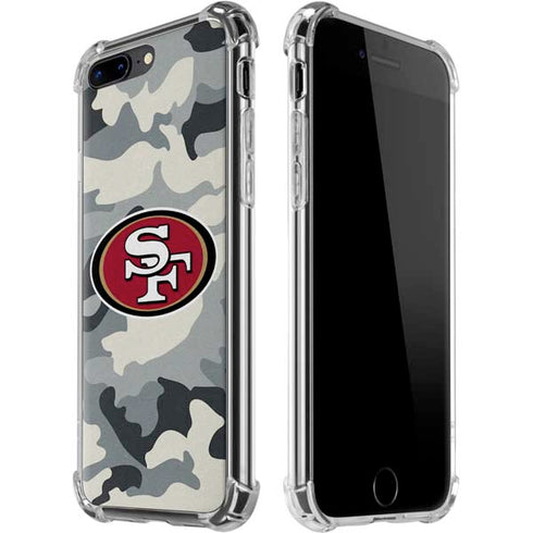 NFL San Francisco 49ers Camo iPhone 7/8 Plus Clear Case